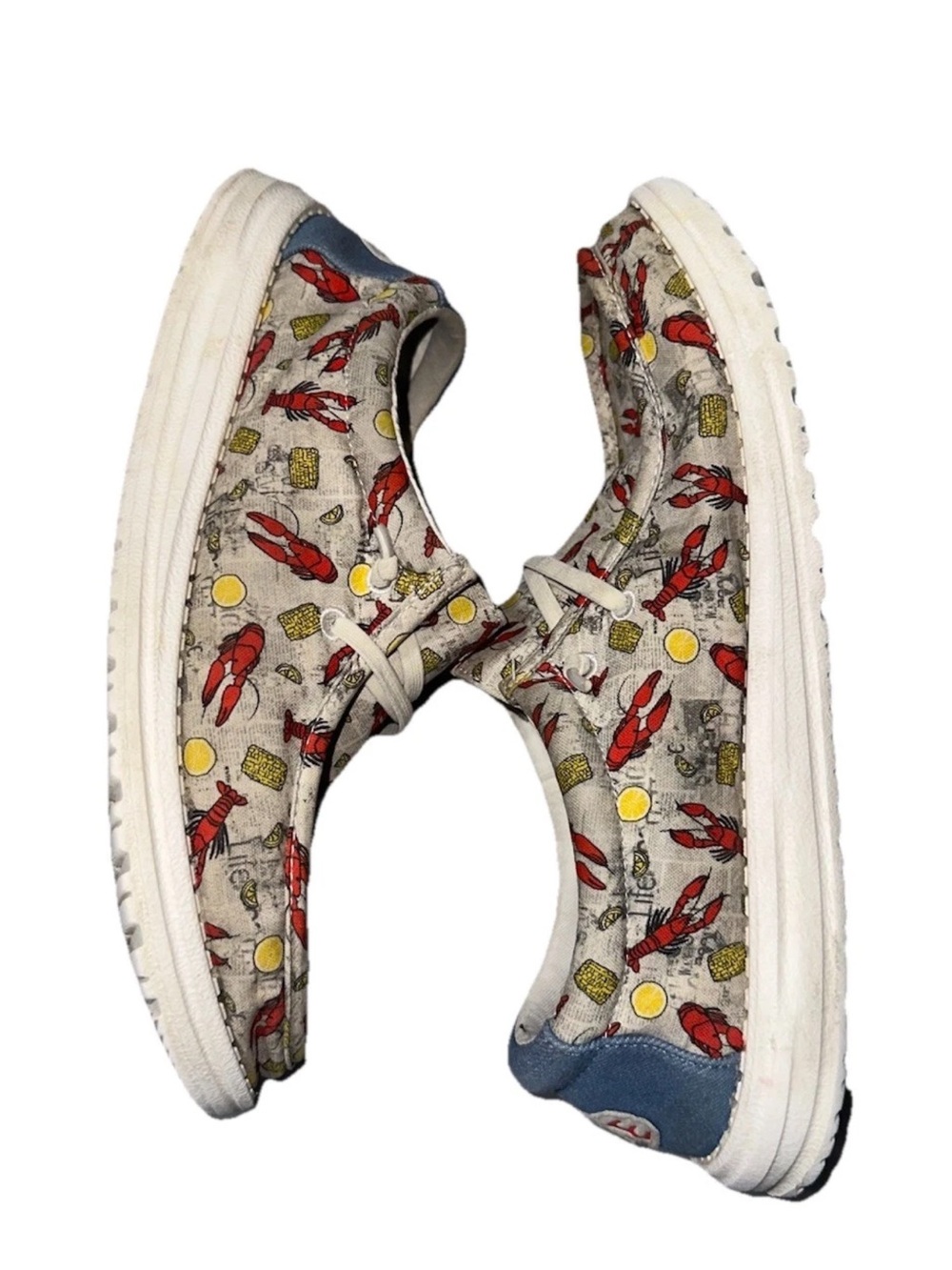 Hey Dude Wally Crawfish Boil Cajun Canvas Slip On Shoes Casual Summer Men’s 10
